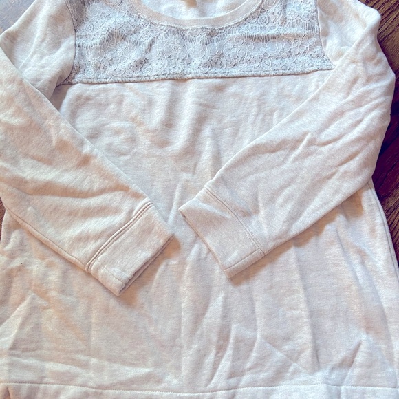 J Crew medium sweatshirt with lace - Picture 2 of 2